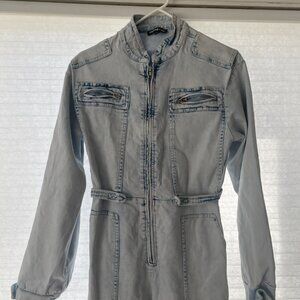Rehab Lab Acid-Wash Denim Full Body Jumpsuit! L (fits M)